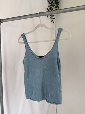 Zara Light Blue Knit Tank Top